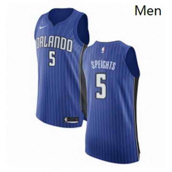 Mens Nike Orlando Magic 5 Marreese Speights Authentic Royal Blue Road NBA Jersey Icon Edition